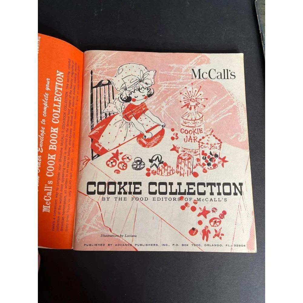 Vintage Mccall's Index & Recipe Cook Books Cookie Collections Set of Two